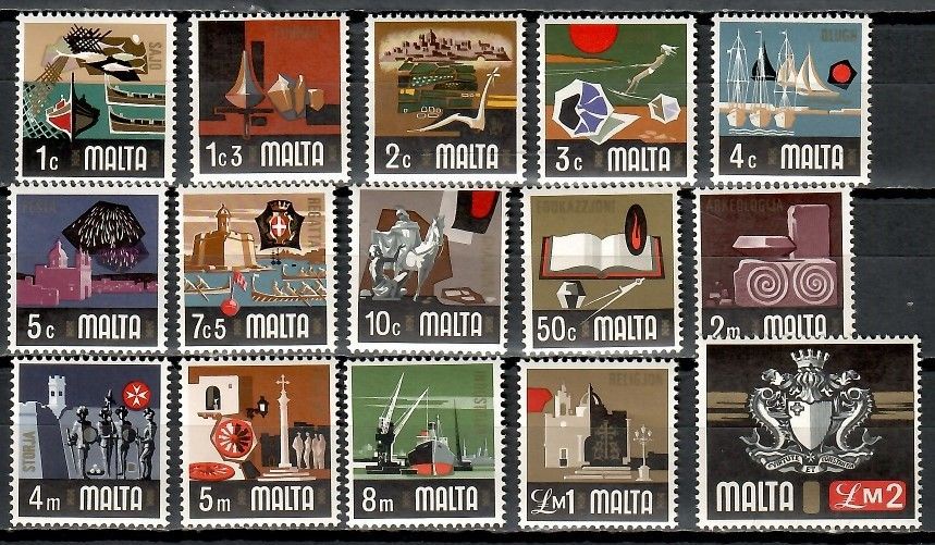 Znaczek Malta 1973 Mi 457-471 Czyste **