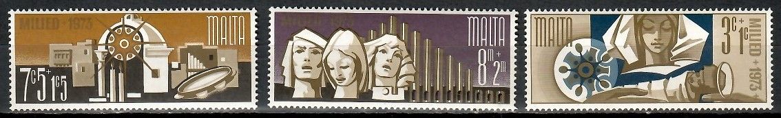 Znaczek Malta 1973 Mi 478-480 Czyste **