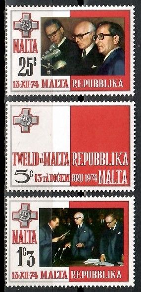 Znaczek Malta 1975 Mi 505-507 Czyste **