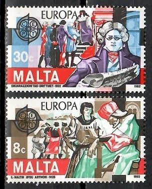 Znaczek Malta 1982 Mi 661-662 Czyste **