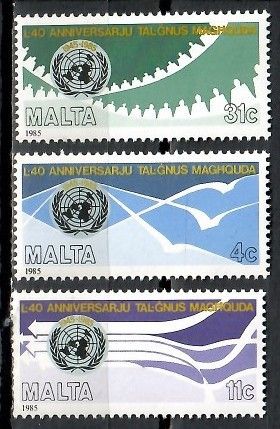Znaczek Malta 1985 Mi 731-733 Czyste **
