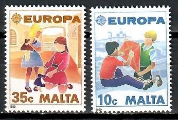 Znaczek Malta 1989 Mi 816-817 Czyste **