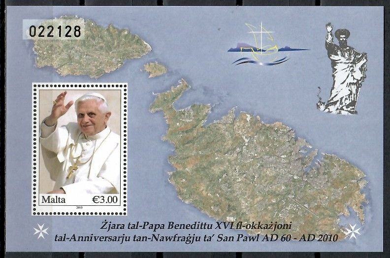 Znaczek Malta 2010 Mi bl 46 Czyste **