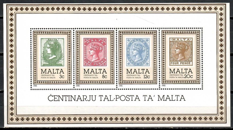 Znaczek Malta 1985 Mi bl 8 Czyste **
