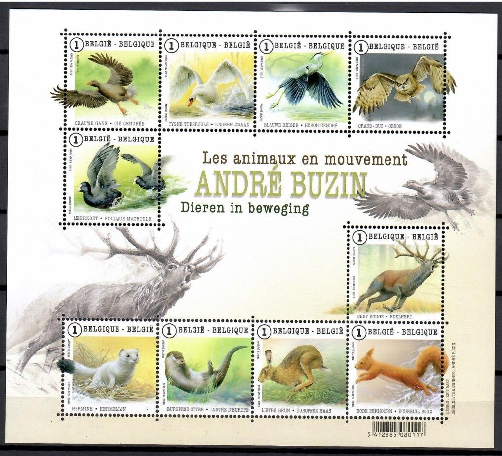 Znaczek Belgia 2015 Mi ark 4543-4552 Czyste **