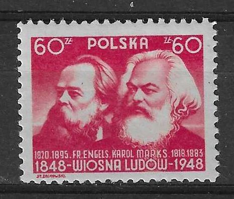 Znaczek Polska 1948 Mi 500 Fi 453 Z podlepką *