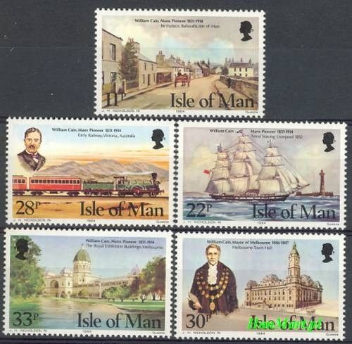 Znaczek Wyspa Man 1984 Mi 263-267 Czyste **