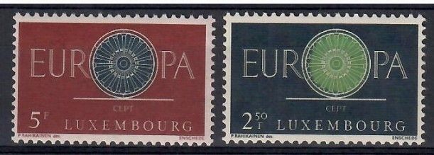 Znaczek Luksemburg 1960 Mi 629-630 Czyste **