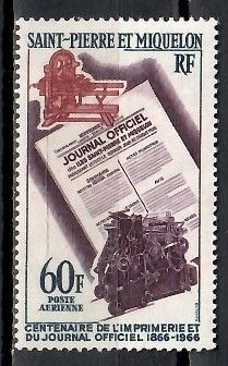 Znaczek Saint Pierre i Miquelon 1966 Mi 417 Czyste **