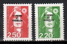 Znaczek Saint Pierre i Miquelon 1991 Mi 626-627 Czyste **
