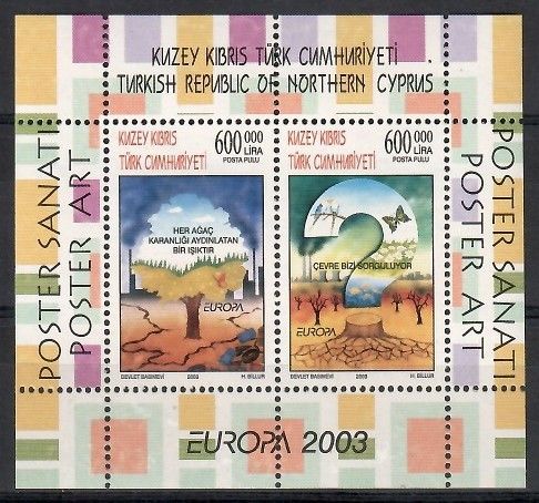 Znaczek Cypr Północny 2003 Mi bl 21 Czyste **