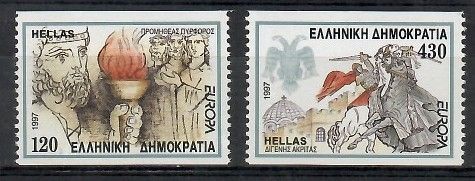 Znaczek Grecja 1997 Mi 1946-1947C Czyste **