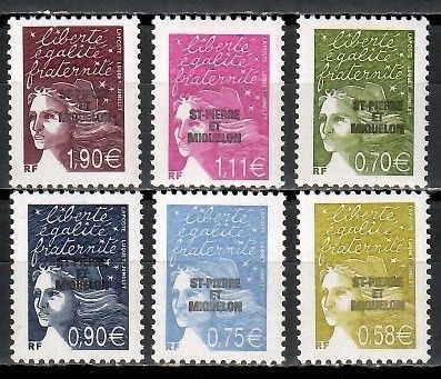 Znaczek Saint Pierre i Miquelon 2003 Mi 888-893 Czyste **