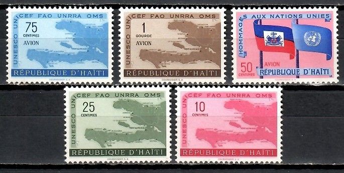 Znaczek Haiti 1958 Mi 530-534 Czyste **