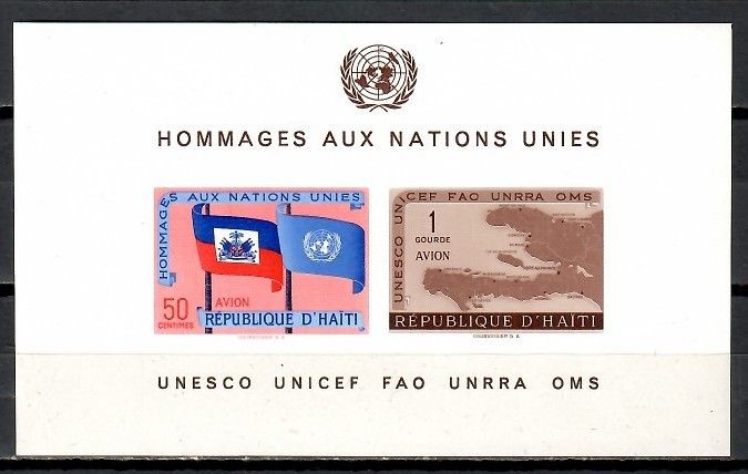 Znaczek Haiti 1958 Mi bl 10 Czyste **