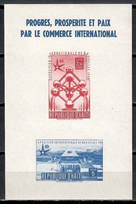 Znaczek Haiti 1958 Mi bl 7 Czyste **