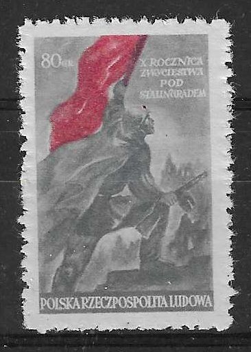 Znaczek Polska 1953 Mi 792 Fi 654 Z podlepką *