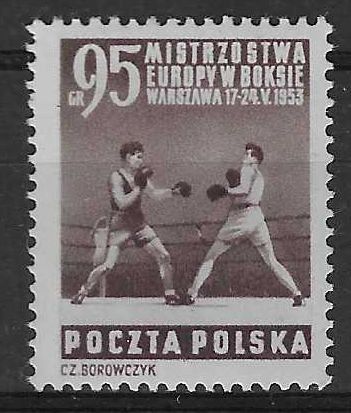 Znaczek Polska 1953 Mi 804 Fi 666 Z podlepką *
