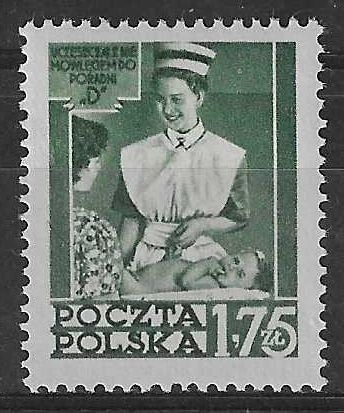 Znaczek Polska 1953 Mi 817A Fi 679 Z podlepką *