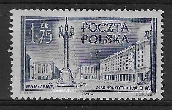 Znaczek Polska 1953 Mi 825 Fi 687 Z podlepką *
