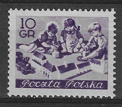 Znaczek Polska 1953 Mi 834A Fi 693a Z podlepką *