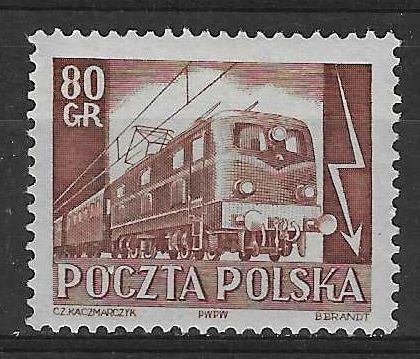 Znaczek Polska 1954 Mi 838 Fi 700 Z podlepką *