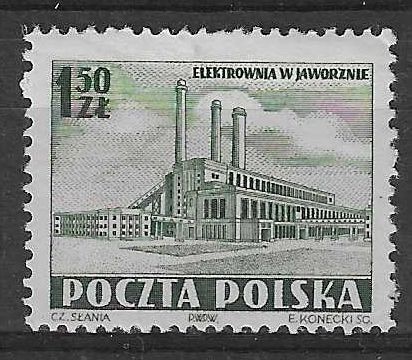 Znaczek Polska 1952 Mi 766A Fi 628 Z podlepką *