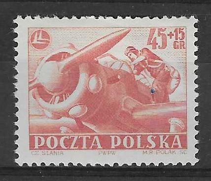 Znaczek Polska 1952 Mi 771 Fi 633 Z podlepką *