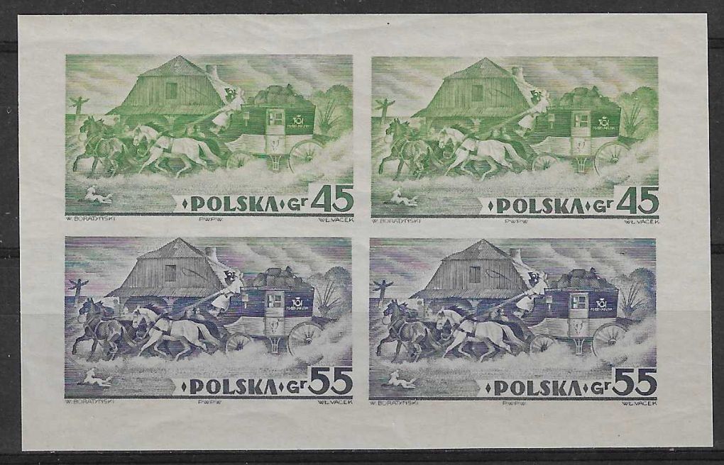 Znaczek Polska 1938 Mi 327-328B Fi 306-307A Czyste **