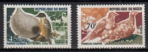 Znaczek Niger 1967 Mi 174-175 Czyste **