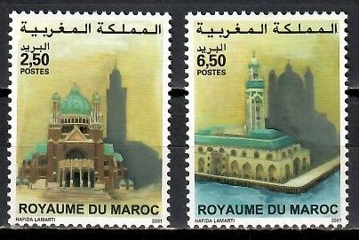 Znaczek Maroko 2001 Mi 1382-1383 Czyste **
