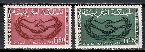 Znaczek Maroko 1965 Mi 548-549 Czyste **