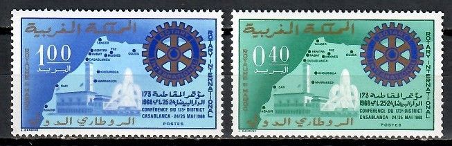 Znaczek Maroko 1968 Mi 622-623 Czyste **