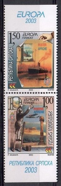 Znaczek Republika Serbska 2003 Mi 271-272Do,Du Czyste **