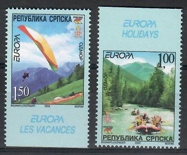 Znaczek Republika Serbska 2004 Mi 300-301Do,Du Czyste **