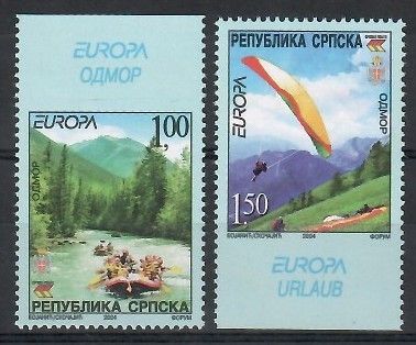 Znaczek Republika Serbska 2004 Mi 300-301Do,Du Czyste **
