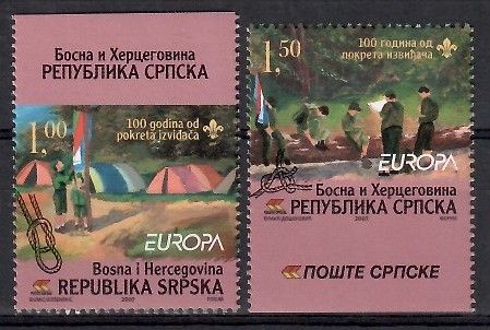 Znaczek Republika Serbska 2007 Mi 386-387Do,Du Czyste **