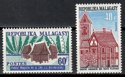Znaczek Madagaskar 1969 Mi 608-609 Czyste **