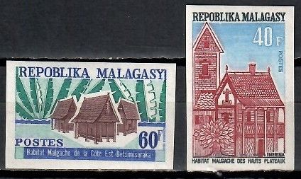 Madagaskar 1970 Mi 608-609B Czyste **