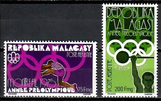 Znaczek Madagaskar 1975 Mi 765-766 Czyste **
