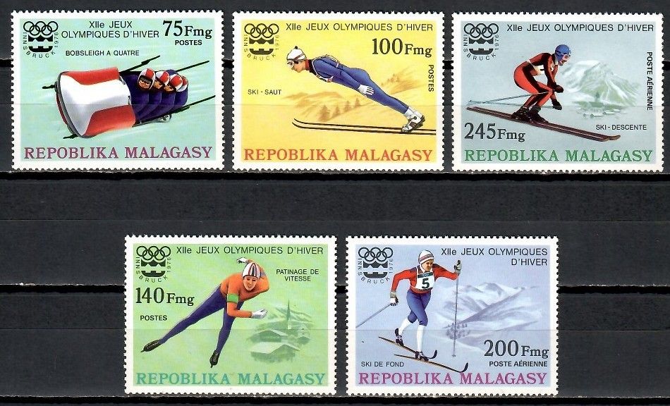 Znaczek Madagaskar 1975 Mi 767-771 Czyste **