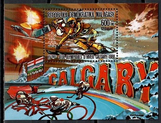 Znaczek Madagaskar 1988 Mi bl 49 Czyste **