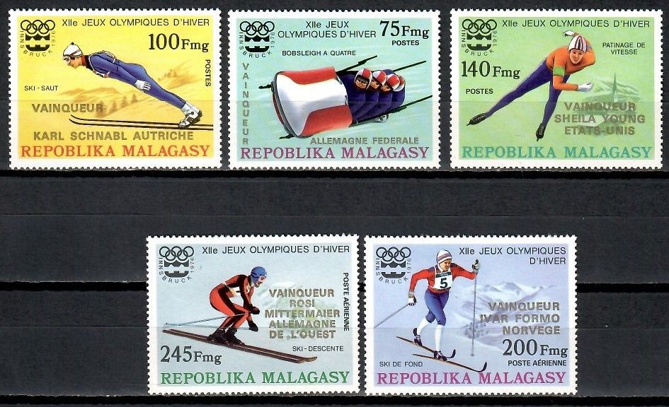 Znaczek Madagaskar 1976 Mi pr 802-806 Czyste **