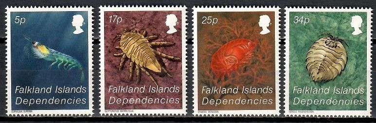 Znaczek Dependencja Falklandów 1984 Mi 121-124 Czyste **