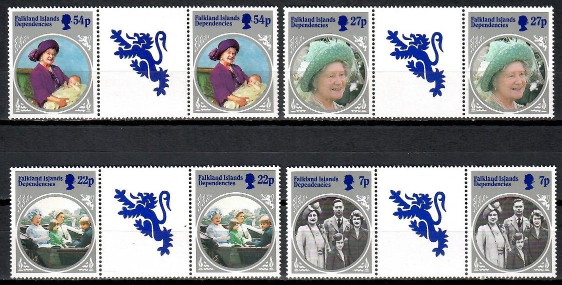 Znaczek Dependencja Falklandów 1985 Mi 133-136 Czyste **