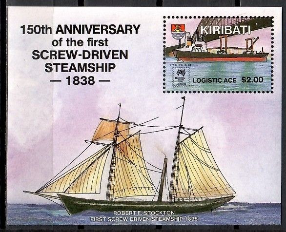 Znaczek Kiribati 1988 Mi bl 14 Czyste **
