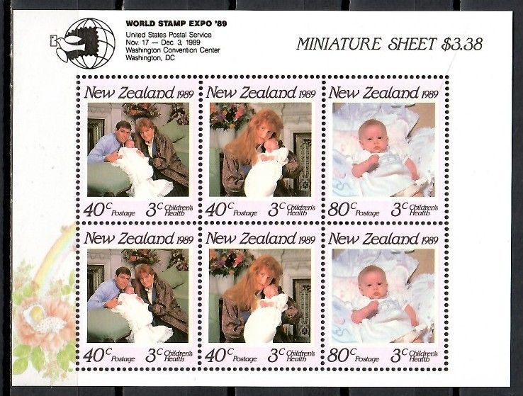 Znaczek Nowa Zelandia 1989 Mi ark 1081-1083I Czyste **