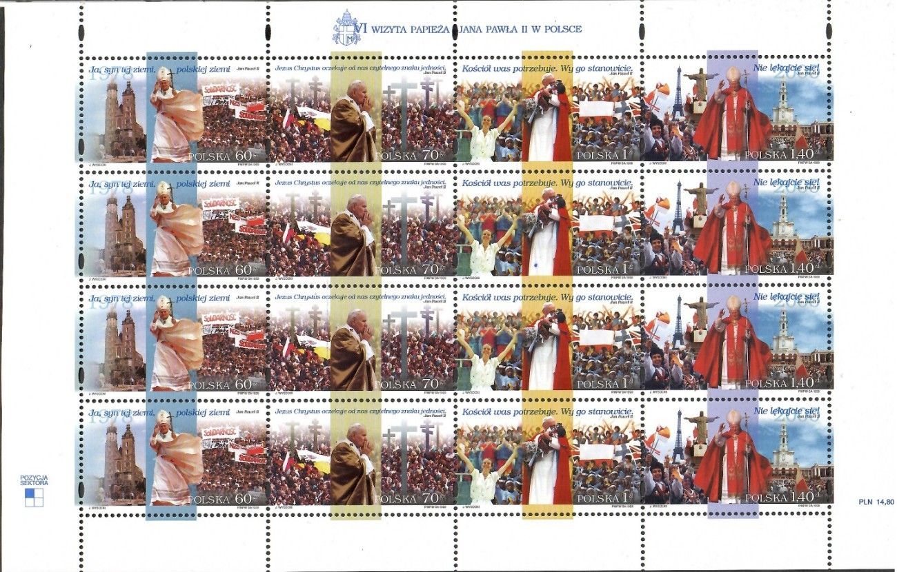 Znaczek Polska 1999 Mi ark 3768-3771I Fi ark 3620-3623I Czyste **