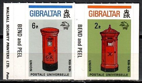 Znaczek Gibraltar 1974 Mi 310BIII-311BIII Czyste **