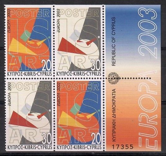 Znaczek Cypr 2003 Mi 1013-1014Do,Du Czyste **